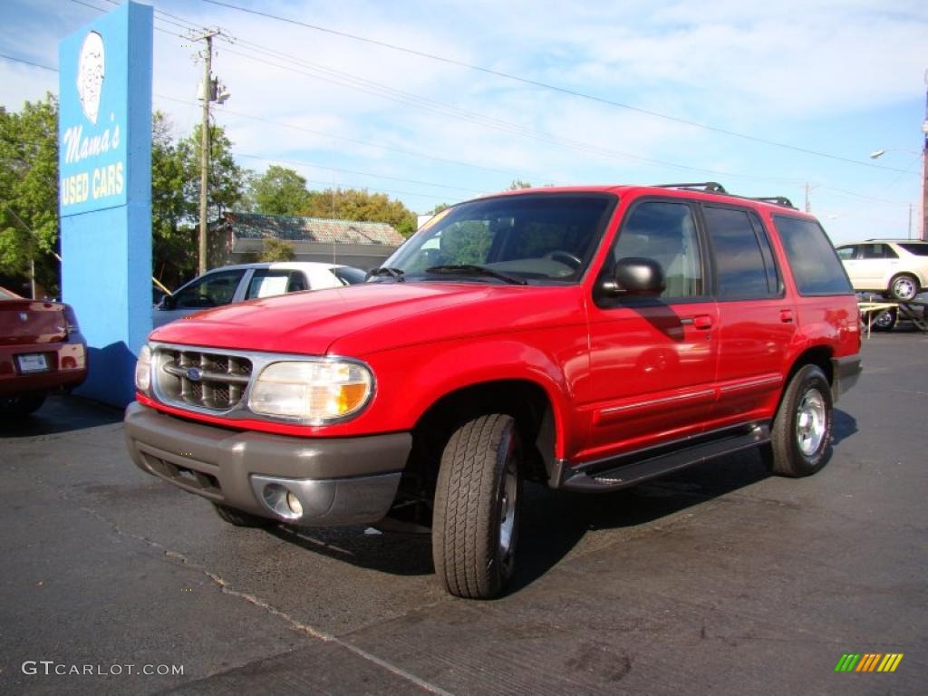 1999 Explorer XLT 4x4 - Bright Red Clearcoat / Medium Graphite Grey photo #33