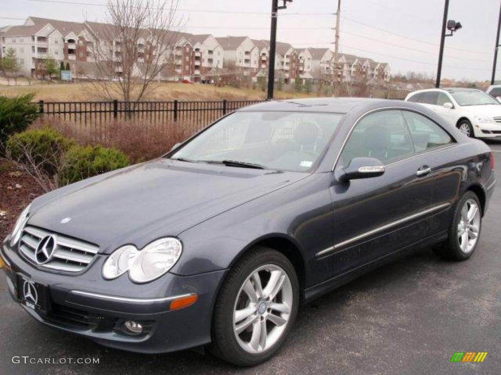 2008 CLK 350 Coupe - Steel Grey Metallic / Ash Grey photo #1