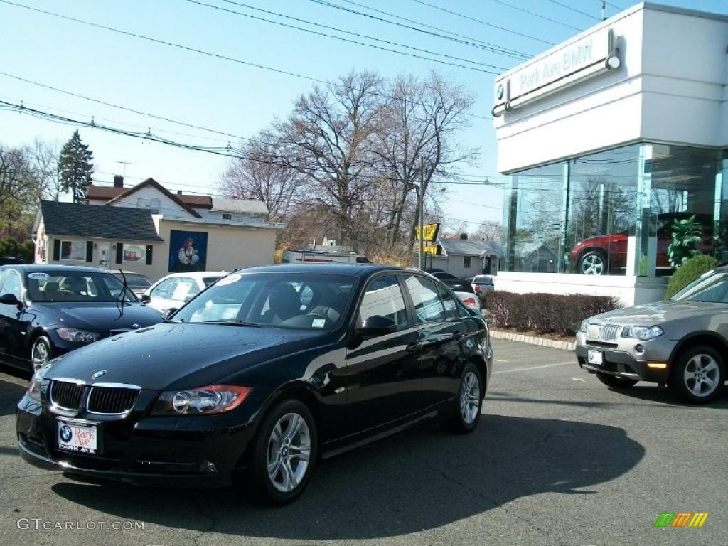 2008 3 Series 328xi Sedan - Jet Black / Black photo #1