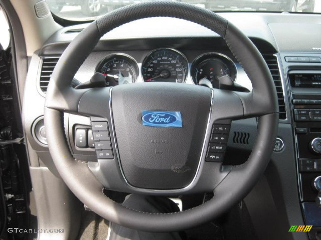 2011 Ford Taurus SHO AWD Charcoal Black Steering Wheel Photo #48159557