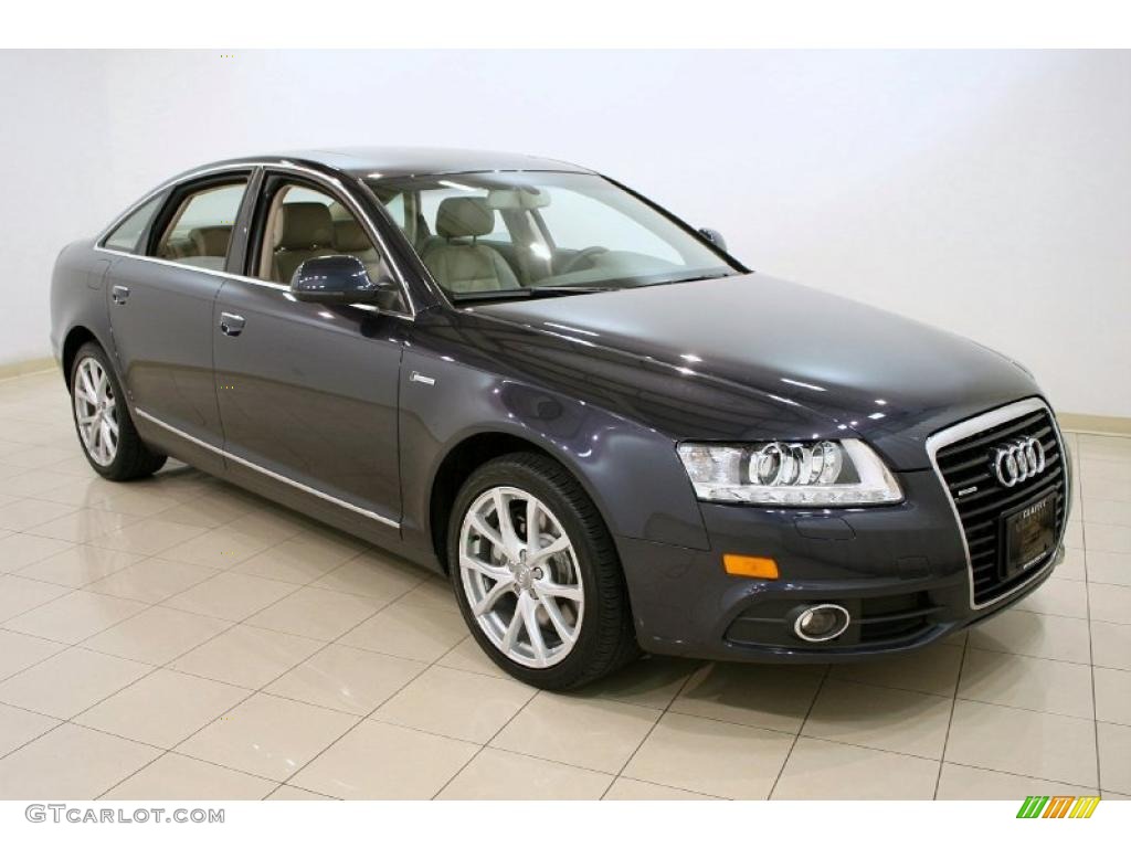 2011 A6 3.0T quattro Sedan - Aventurine Blue Pearl Effect / Cardamom Beige photo #1