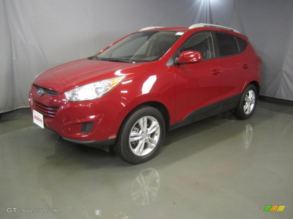 2010 Tucson GLS AWD - Garnet Red / Taupe photo #1