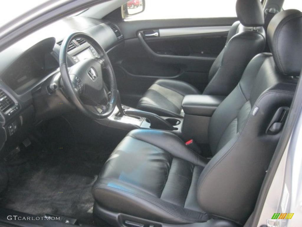 Black Interior 2005 Honda Accord EX V6 Coupe Photo #48162998