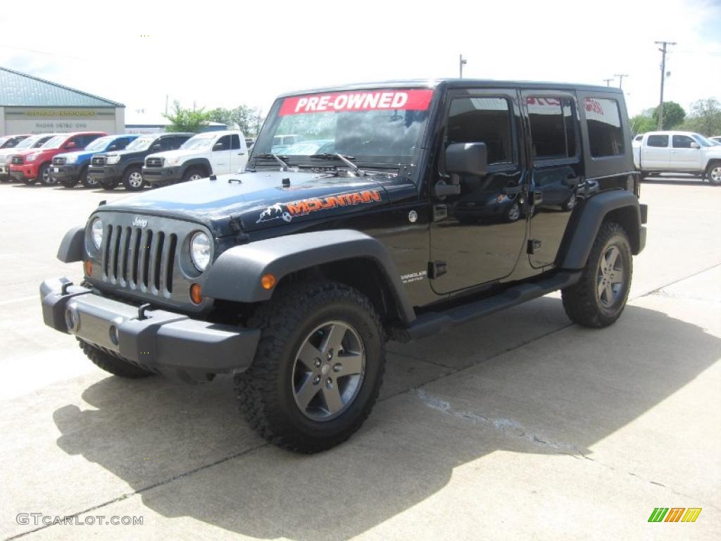Black 2010 Jeep Wrangler Unlimited Mountain Edition 4x4 Exterior Photo #48163925