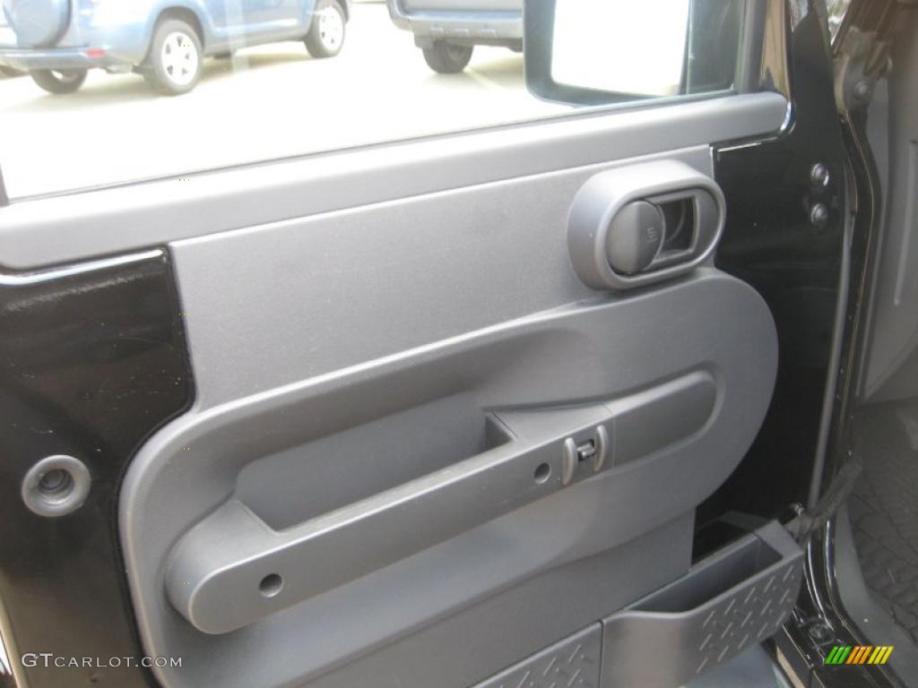 2010 Jeep Wrangler Unlimited Mountain Edition 4x4 Dark Slate Gray/Medium Slate Gray Door Panel Photo #48163988