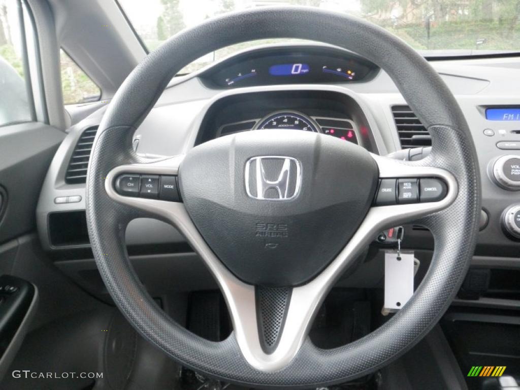 2009 Honda Civic EX Sedan Gray Steering Wheel Photo #48164009