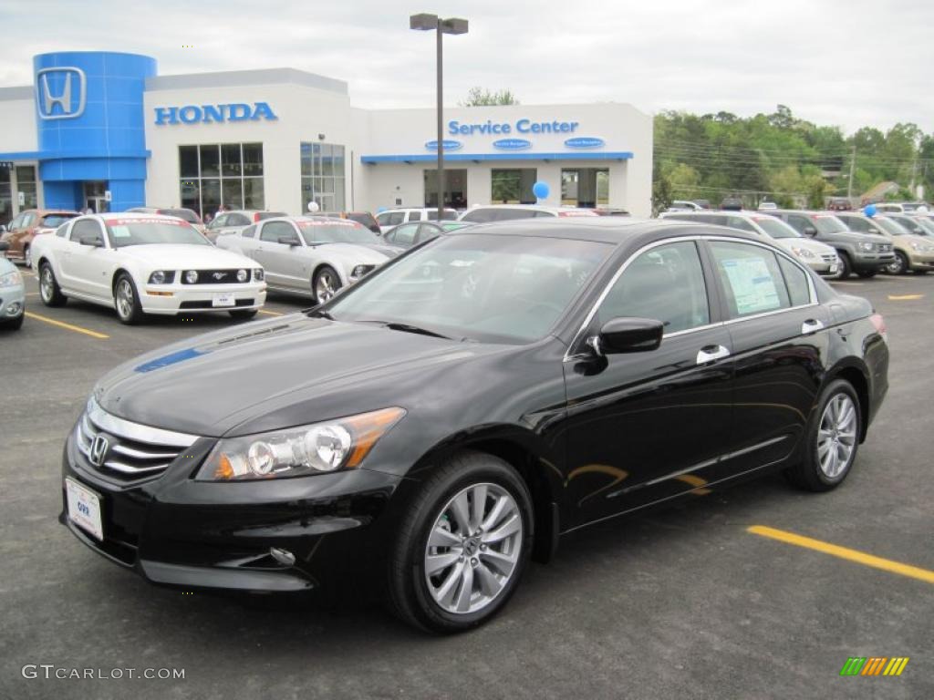 2011 Accord EX-L V6 Sedan - Crystal Black Pearl / Black photo #1