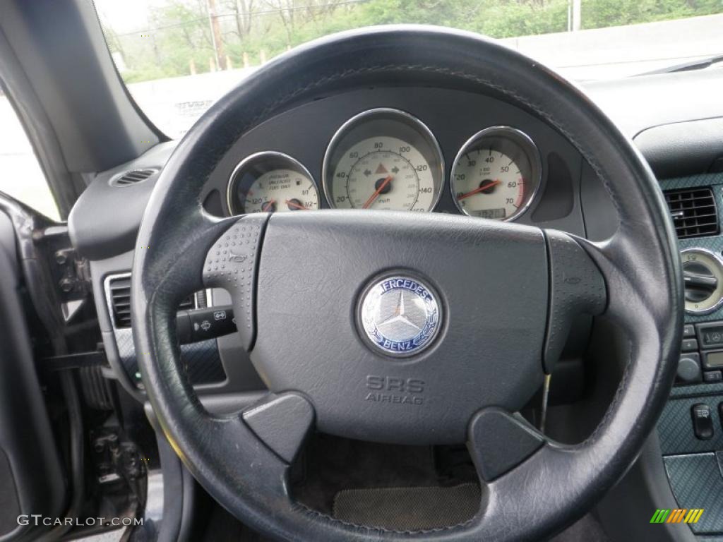 1998 Mercedes-Benz SLK 230 Kompressor Roadster Charcoal Steering Wheel Photo #48165371