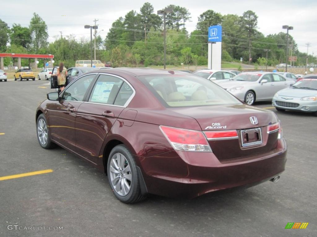 2011 Accord EX-L Sedan - Basque Red Pearl / Ivory photo #3