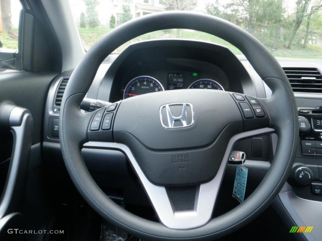 2009 Honda CR-V EX Black Steering Wheel Photo #48166436
