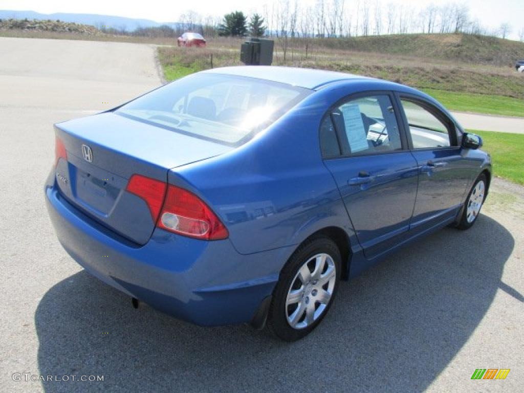 2007 Civic LX Sedan - Atomic Blue Metallic / Gray photo #11