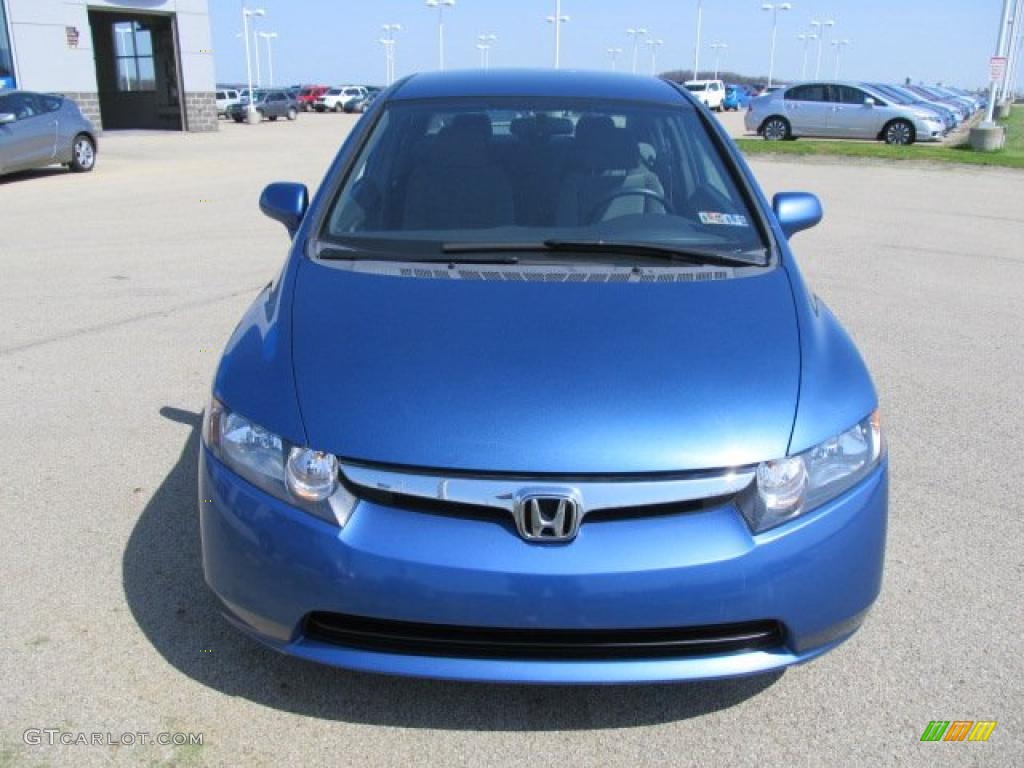 2007 Civic LX Sedan - Atomic Blue Metallic / Gray photo #13