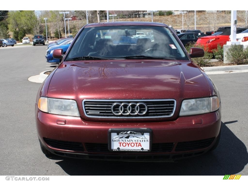 1998 A4 2.8 quattro Sedan - Hibiscus Red Pearl / Onyx Black photo #6