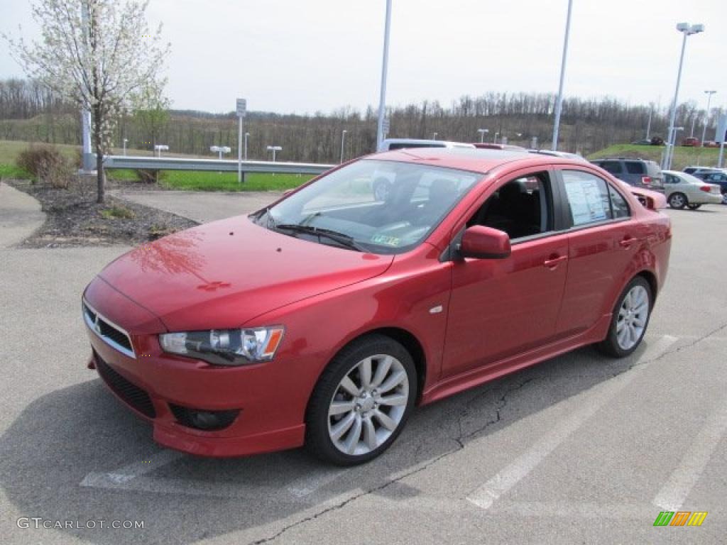 2008 Lancer GTS - Rally Red Pearl / Black photo #6
