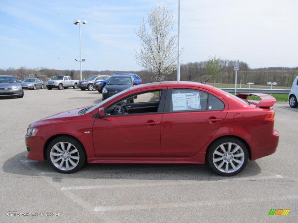 2008 Lancer GTS - Rally Red Pearl / Black photo #7