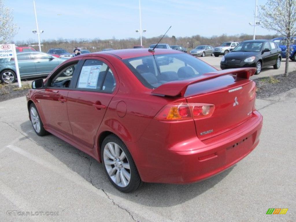 2008 Lancer GTS - Rally Red Pearl / Black photo #8