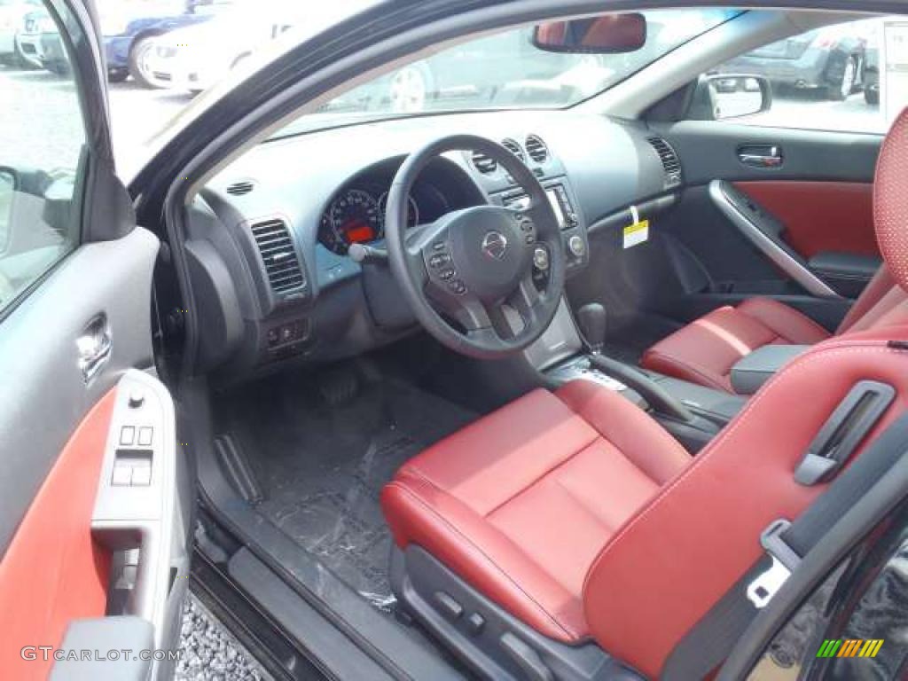 Red Interior 2011 Nissan Altima 3.5 SR Coupe Photo #48168737