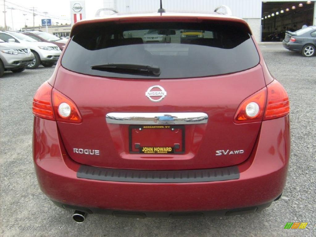 2011 Rogue SV AWD - Cayenne Red / Black photo #8