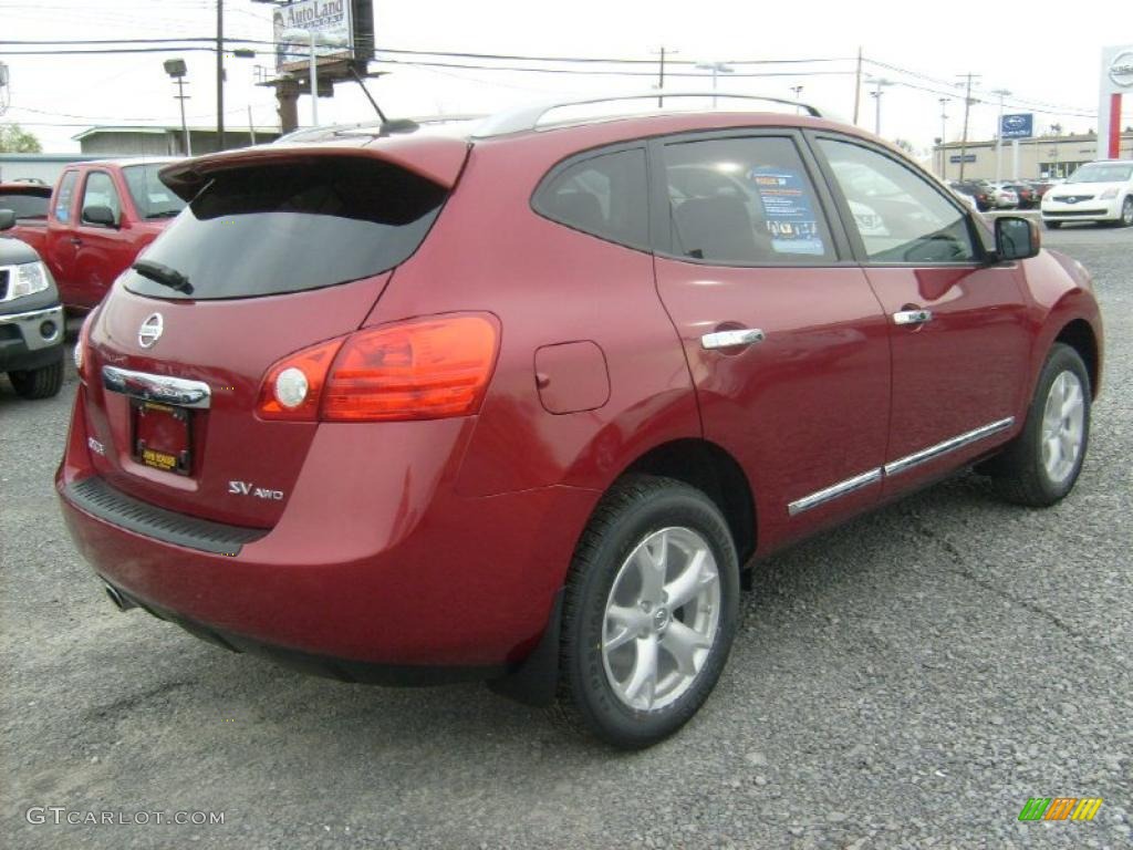 2011 Rogue SV AWD - Cayenne Red / Black photo #9