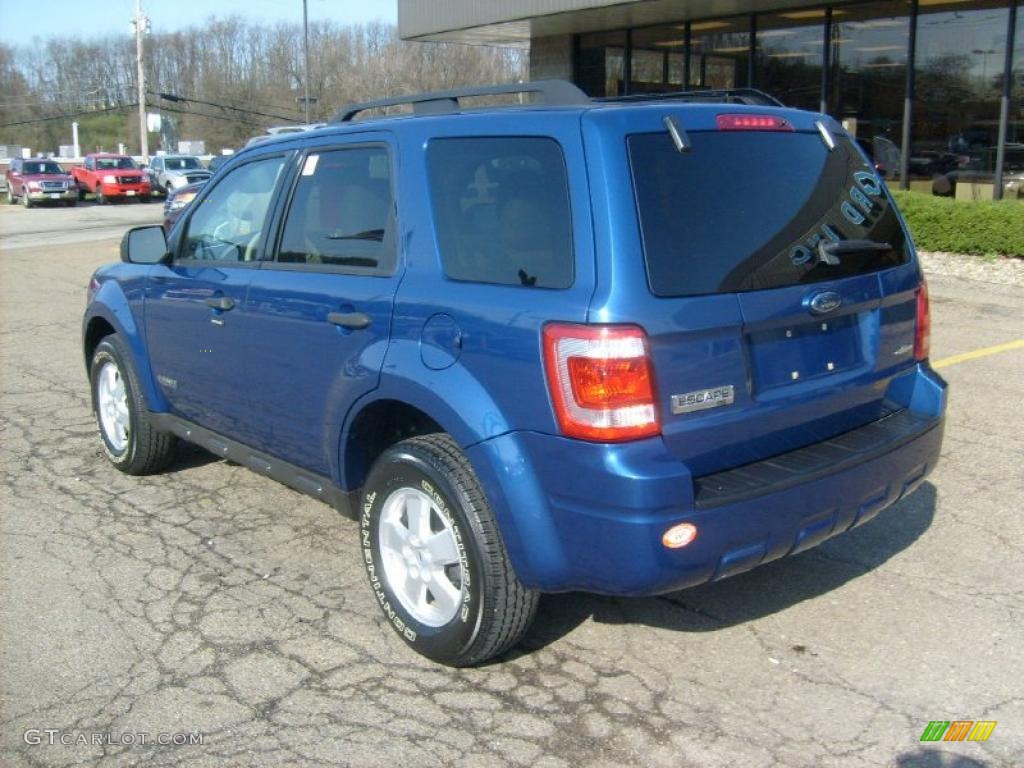 2008 Escape XLT 4WD - Vista Blue Metallic / Camel photo #2