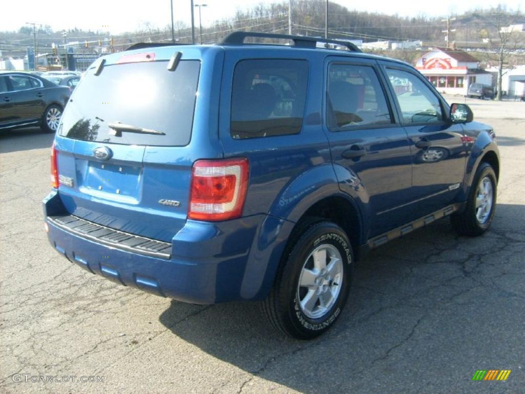 2008 Escape XLT 4WD - Vista Blue Metallic / Camel photo #4