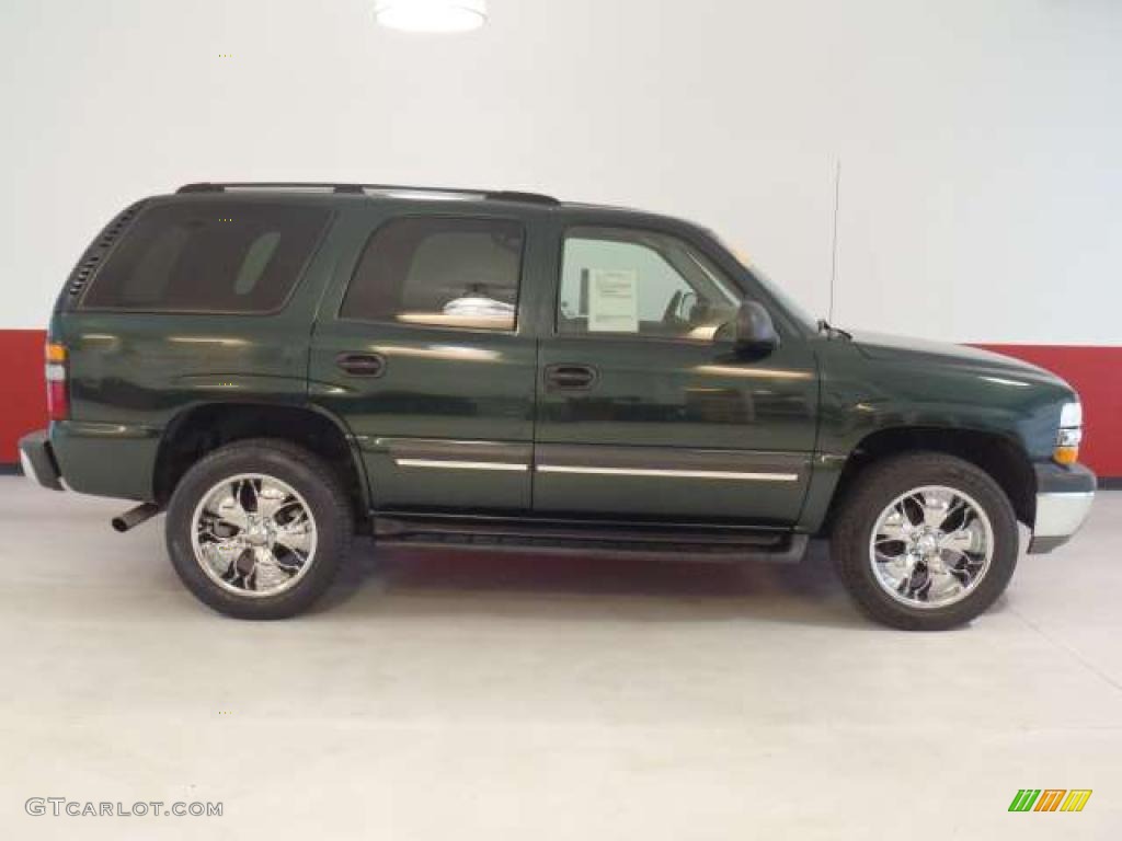 2004 Tahoe LS 4x4 - Dark Green Metallic / Tan/Neutral photo #2