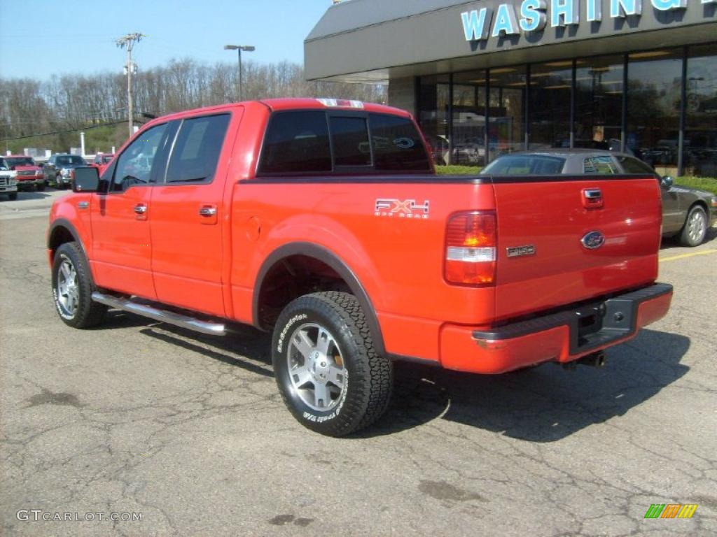 2004 F150 FX4 SuperCrew 4x4 - Bright Red / Medium/Dark Flint photo #2