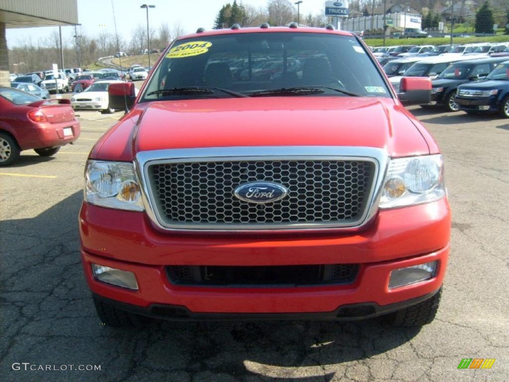 2004 F150 FX4 SuperCrew 4x4 - Bright Red / Medium/Dark Flint photo #6