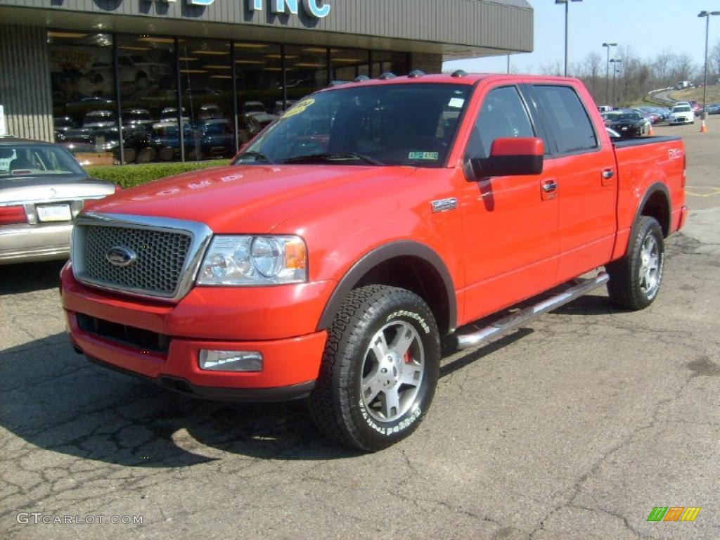 2004 F150 FX4 SuperCrew 4x4 - Bright Red / Medium/Dark Flint photo #7