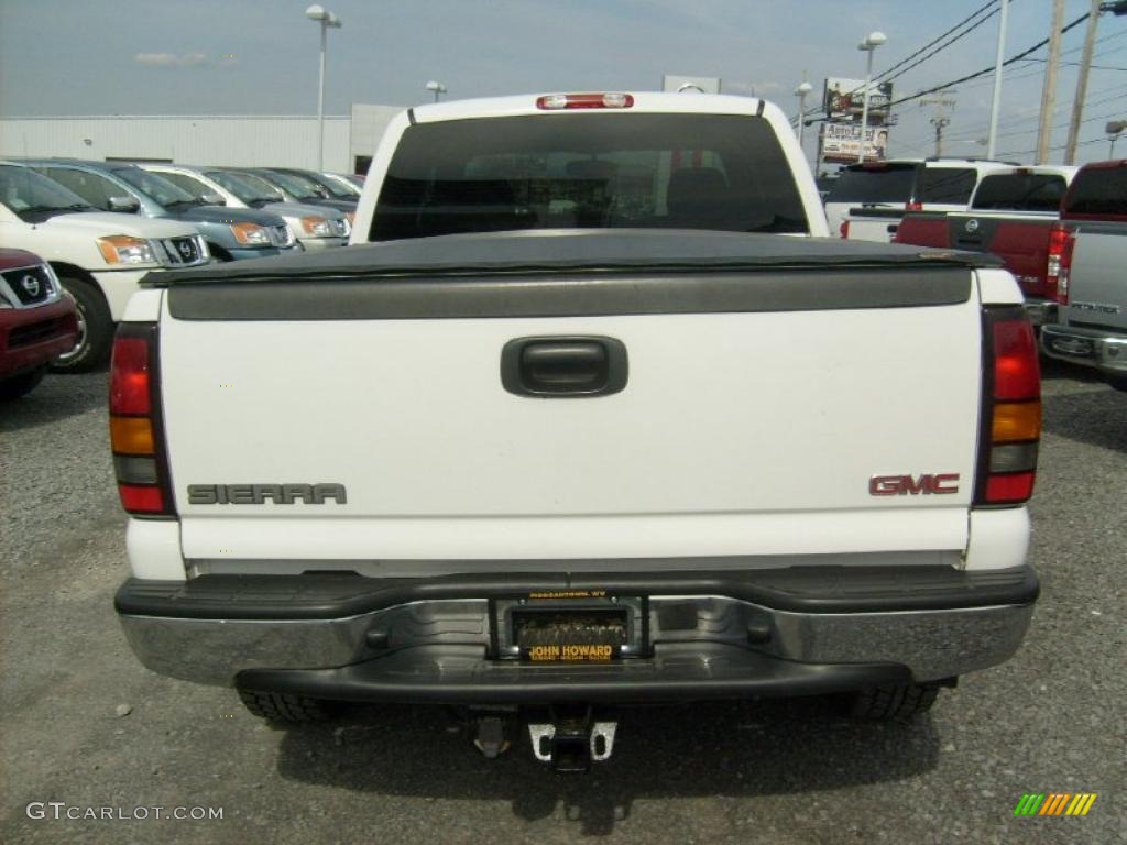 2005 Sierra 1500 SLE Extended Cab 4x4 - Summit White / Dark Pewter photo #7