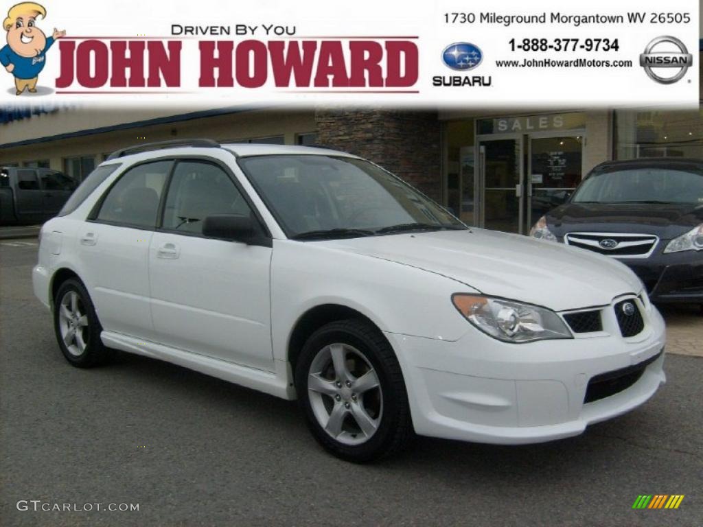 2006 Impreza 2.5i Wagon - Aspen White / Anthracite Black photo #1