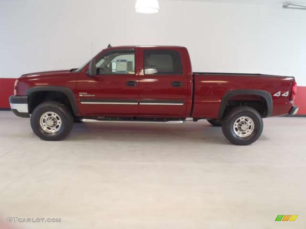 2006 Silverado 2500HD LT Crew Cab 4x4 - Sport Red Metallic / Tan photo #6