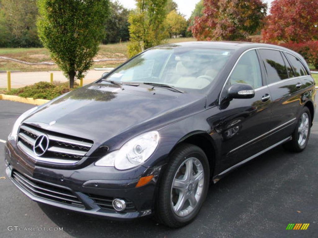 2009 R 350 4Matic - Majestic Black Metallic / Macadamia photo #1