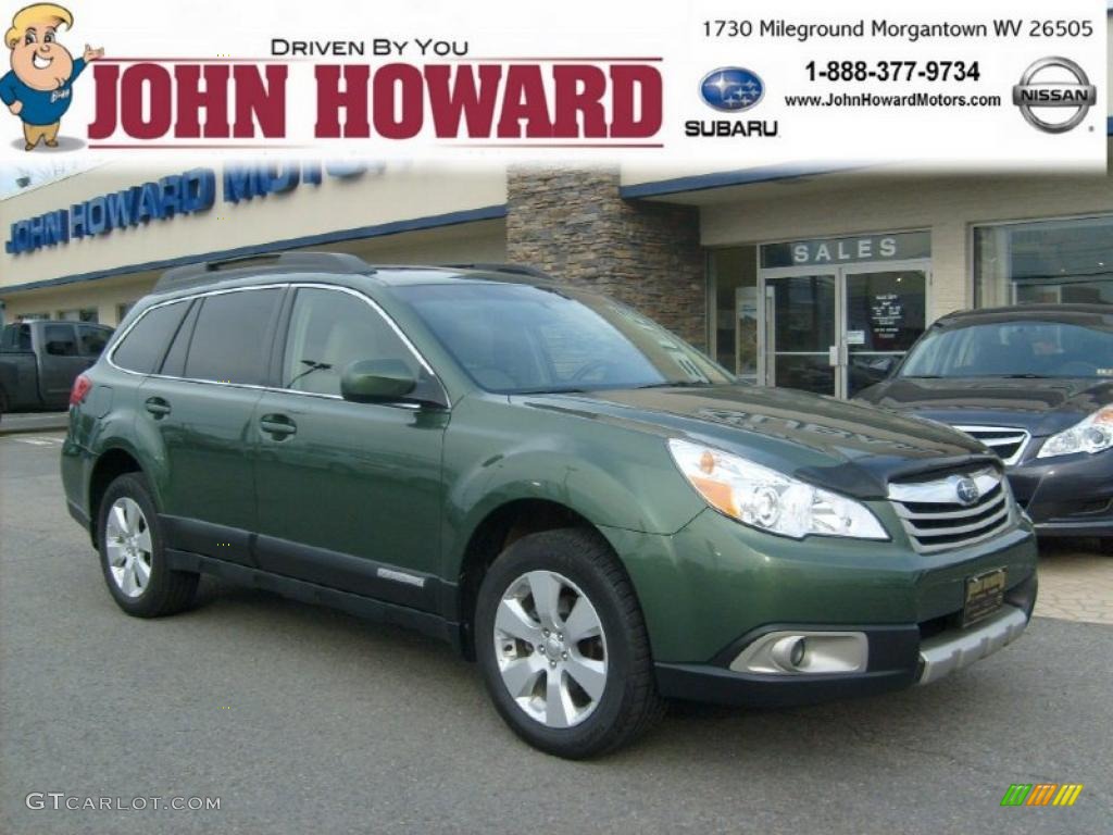 2010 Outback 2.5i Limited Wagon - Cypress Green Pearl / Warm Ivory photo #1