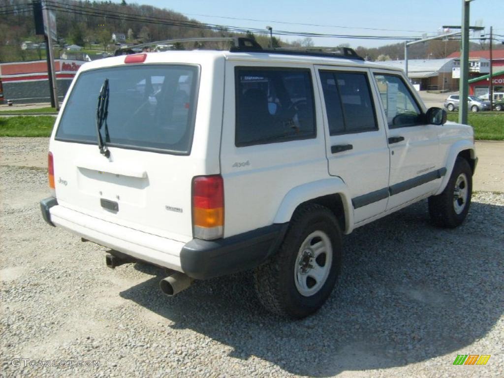 2000 Cherokee Sport 4x4 - Stone White / Agate Black photo #5