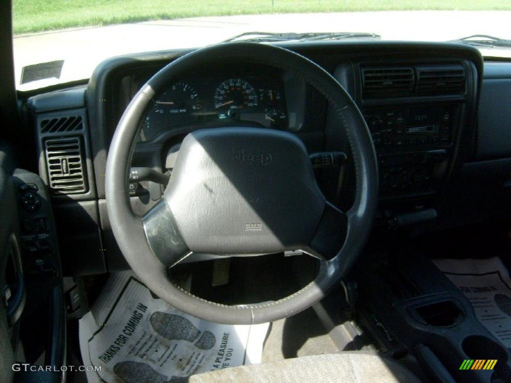 2000 Cherokee Sport 4x4 - Stone White / Agate Black photo #14