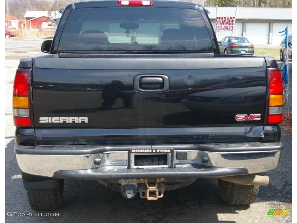 2005 Sierra 1500 SLE Extended Cab 4x4 - Onyx Black / Dark Pewter photo #7