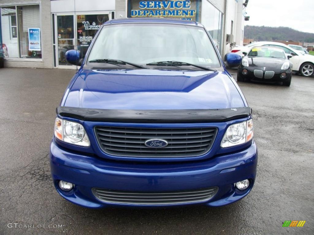 2003 F150 SVT Lightning - Sonic Blue Metallic / Black/Silver photo #8