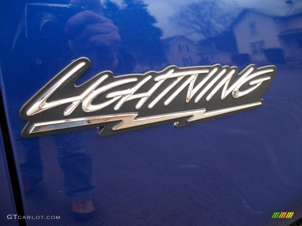 2003 F150 SVT Lightning - Sonic Blue Metallic / Black/Silver photo #10