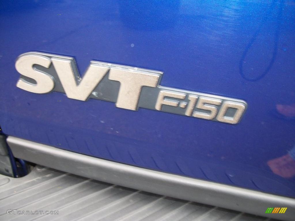 2003 F150 SVT Lightning - Sonic Blue Metallic / Black/Silver photo #12