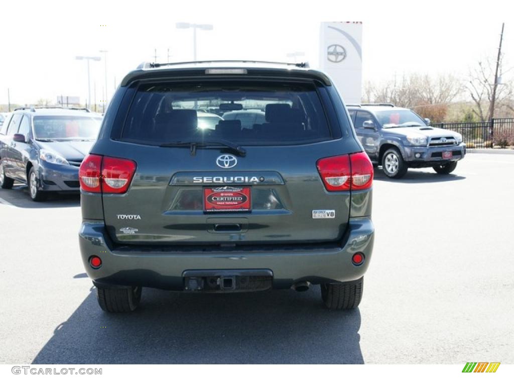 2008 Sequoia SR5 4WD - Timberland Green Mica / Sand Beige photo #3