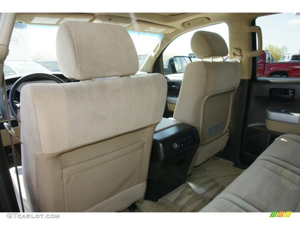 2008 Sequoia SR5 4WD - Timberland Green Mica / Sand Beige photo #10