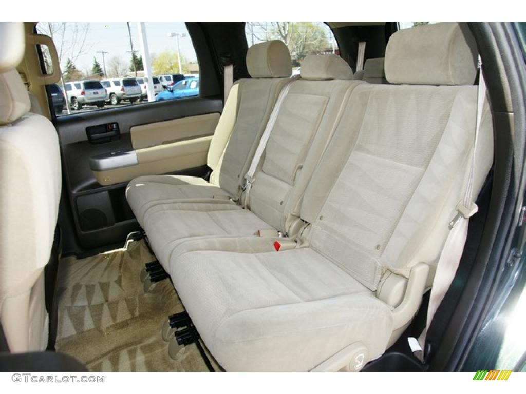 2008 Sequoia SR5 4WD - Timberland Green Mica / Sand Beige photo #11