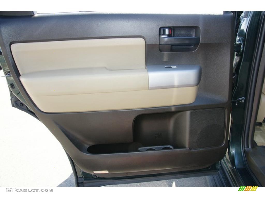2008 Sequoia SR5 4WD - Timberland Green Mica / Sand Beige photo #19