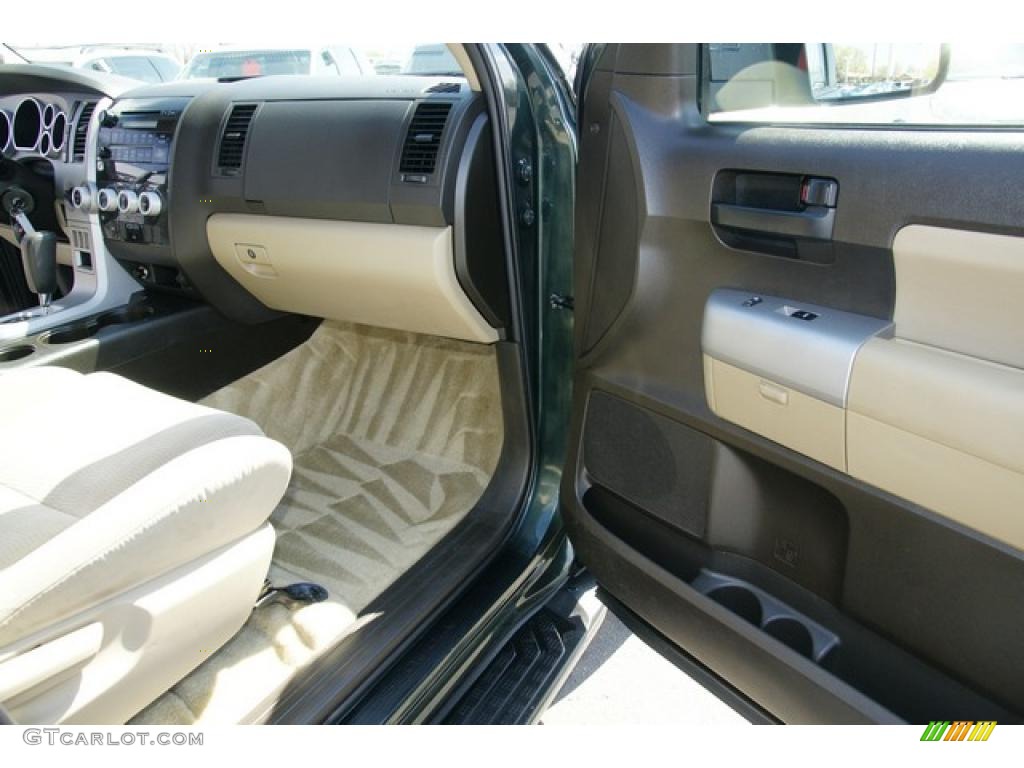 2008 Sequoia SR5 4WD - Timberland Green Mica / Sand Beige photo #20