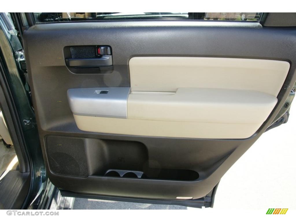 2008 Sequoia SR5 4WD - Timberland Green Mica / Sand Beige photo #22