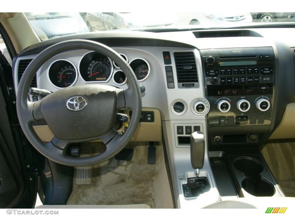 2008 Sequoia SR5 4WD - Timberland Green Mica / Sand Beige photo #24