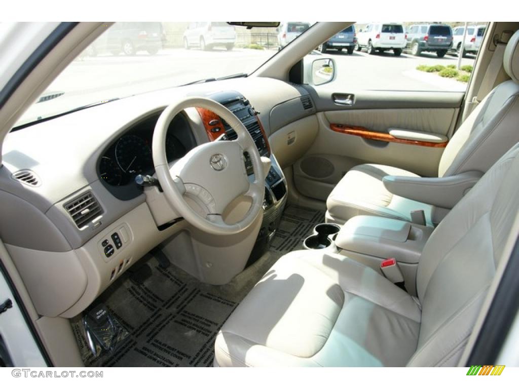 2008 Sienna XLE AWD - Arctic Frost Pearl / Taupe photo #8