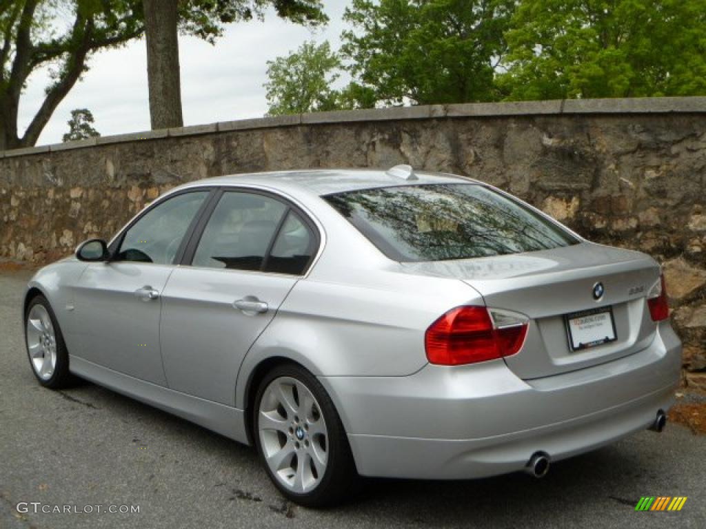 2007 3 Series 335i Sedan - Titanium Silver Metallic / Black photo #4