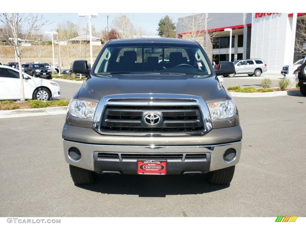 2010 Tundra Double Cab 4x4 - Pyrite Brown Mica / Black photo #6